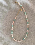 Freshwater Pearl Necklace Stainless Steel Beaded Bohemian Jewelry