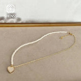 Stainless Steel Love Shell Pearl Necklace For Women