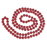 Dark Round Red Coral Long Pearls Necklace 8mm Size DIY Chain Coral 36inch