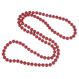 Dark Round Red Coral Long Pearls Necklace 8mm Size DIY Chain Coral 36inch