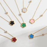 Sunflower Mother of Pearl Charm Necklace and Earring Set