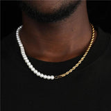 Stainless Steel Rope Chain Necklace Hip Hop Rapper Jewelry