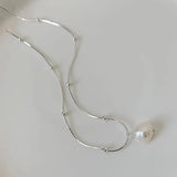 Pearl Pendant Clavicle Chain Necklace for Women Wedding Jewelry