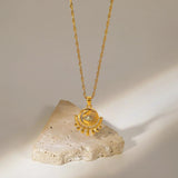 Uworld Vintage Jewelry Oval Eye Pendant Necklace Stainless Steel
