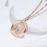 Kinel 585 Rose Boho Necklace Metal Flower Pendant Fine Jewelry