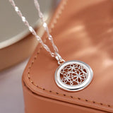 Kinel 585 Rose Boho Necklace Metal Flower Pendant Fine Jewelry