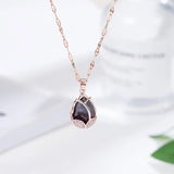 Purple Zircon Rose Tulip Necklace for Women
