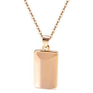 Glossy 585 Rose Dangle Necklace Square Necklace For Women Party Fine Jewelry