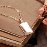 Glossy 585 Rose Dangle Necklace Square Necklace For Women Party Fine Jewelry
