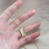 Glossy 585 Rose Dangle Necklace Square Necklace For Women Party Fine Jewelry