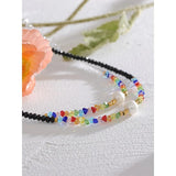 Colorful Crystal Shell Pearl Beads Chain Necklace