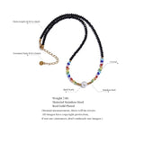 Colorful Crystal Shell Pearl Beads Chain Necklace