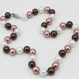 Multicolor Shell Simulated-Pearl 10mm Beads Necklace Choker