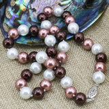 Multicolor Shell Simulated-Pearl 10mm Beads Necklace Choker