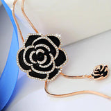 Camellia Sweater Necklaces Long Winter Necklace Flower Rose Jewelry