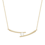 316L Stainless Steel Niche Cross Pearl Necklace