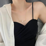 316L Stainless Steel Niche Cross Pearl Necklace