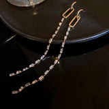 Tassel Crystal Drop Earrings Wedding Jewelry