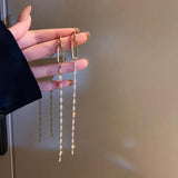 Tassel Crystal Drop Earrings Wedding Jewelry