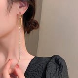 Tassel Crystal Drop Earrings Wedding Jewelry