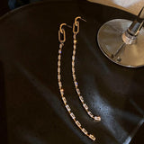 Tassel Crystal Drop Earrings Wedding Jewelry