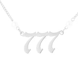 Stainless Steel Angel Number Pearl Necklace for Women