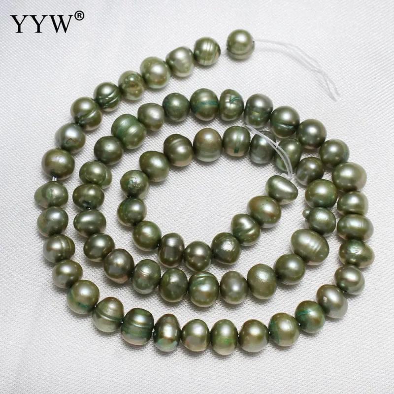 Tea Green 5-6mm Freshwater Pearl Beads 14.5Inch/Strand