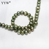 Tea Green 5-6mm Freshwater Pearl Beads 14.5Inch/Strand