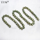 Tea Green 5-6mm Freshwater Pearl Beads 14.5Inch/Strand