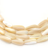 Coffee Teardrop Shell Beads Mother of Pearl for Jewelry Making