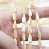 Coffee Teardrop Shell Beads Mother of Pearl for Jewelry Making