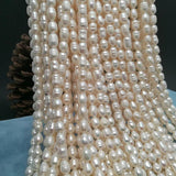 6-7mm Freshwater Pearl Rice Shape Loose Beads for Jewelry DIY