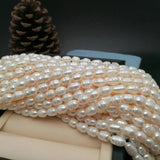 6-7mm Freshwater Pearl Rice Shape Loose Beads for Jewelry DIY