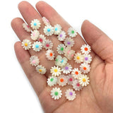 2pcs Natural Pearl Seashell Beads Sun Flower Daisy Shell Pendant