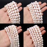 Freshwater Pearl Beads for Jewelry: 6mm Round White Pearls
