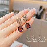 925 Silver AAAAA CZ Leopard Pearl Pendant Necklace & Ring Set