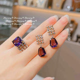 925 Silver AAAAA CZ Leopard Pearl Pendant Necklace & Ring Set