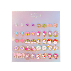 Colorful Animals Unicorn Rainbow Kids Stud Earring