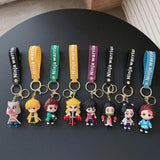 Demon Slayer Kimetsu No Yaiba Tanjiro Nezuko Keychain Doll Keyring Bag Pendent
