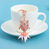Opal Goldfish Keychain Car Pendant