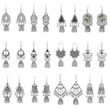 Vintage Tassel Drop Earrings Silver Long Ethnic Dangle Accessory