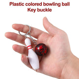 8 Pcs Bowling Keychain Men's Accessories Key Rings Pendant Keyr