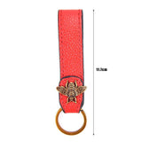 Golden Bee Leather Business Car Keychain for Men