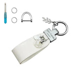 Leather Keychain Car Key Ring Alloy Shell Women key Holder Pendant
