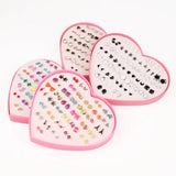 36 Pairs Mixed Styles Earrings Set Rhinestone Crystal Geometric Stud Earrings