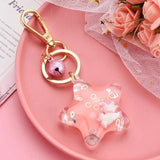Star Blossoms Liquid Unicorn Keychain Gift X300