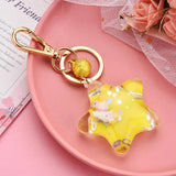 Star Blossoms Liquid Unicorn Keychain Gift X300