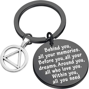 Sobriety Gift Keychain Addiction Recovery AA Alcoholics Anonymous Warrior