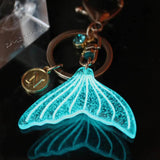 Mermaid Tail Crystal Keychain Glow In The Dark Jewelry