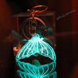 Mermaid Tail Crystal Keychain Glow In The Dark Jewelry